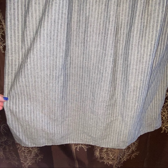 SOLD.  Polagram Midi Large L Dress Womens Country farmhouse farm Striped Lined - Picture 7 of 9